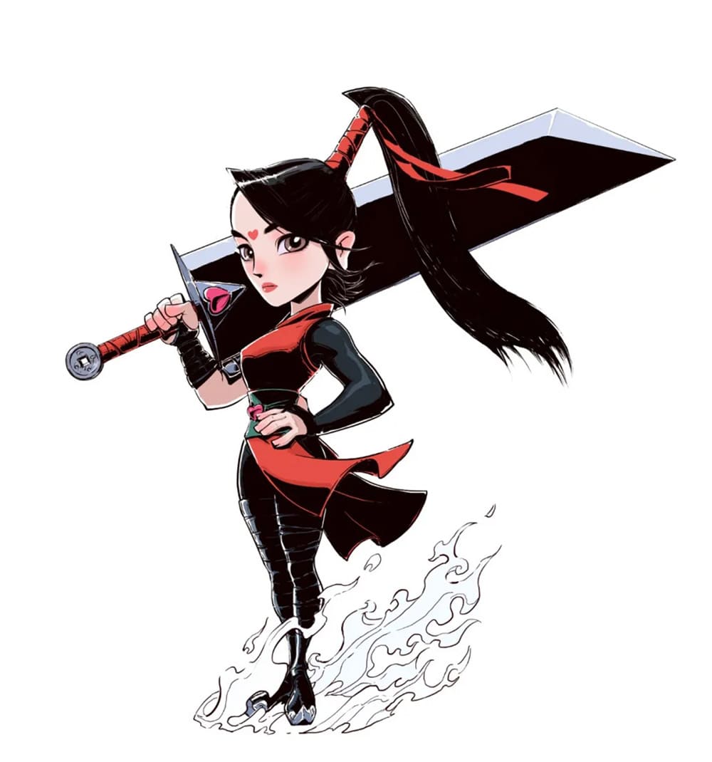 女俠劉一刀的二次元形象 女俠劉一刀的二次元形象